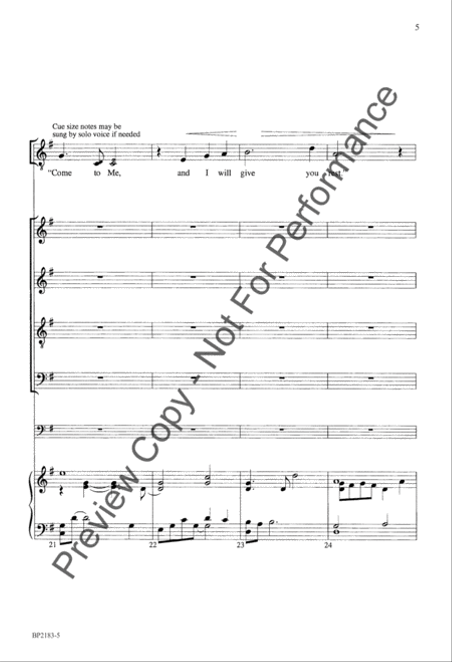 Come to Me 4-Part scores gallery preview page 6