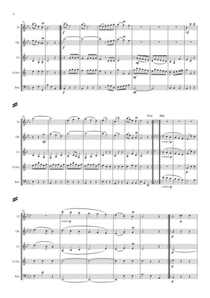 Mozart: Divertimento No.12 in Eb K252 - wind quintet image number null