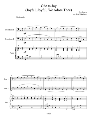 Ode to Joy (Trombone Duet with Piano Accompaniment)