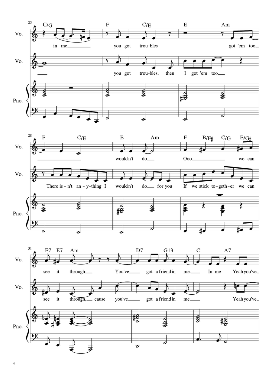You've Got A Friend In Me Vocal Duet scores gallery preview page 4