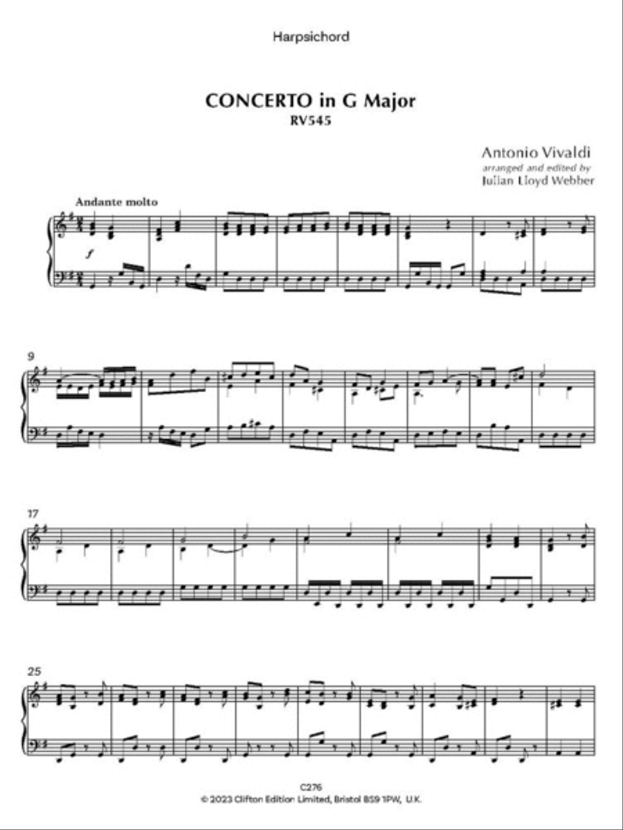 Concerto in G major RV545 Score scores gallery preview page 3