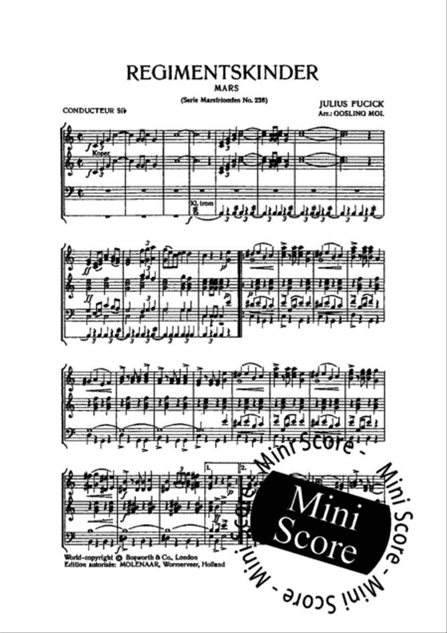 Regimentskinder Concert Band scores gallery preview page 7