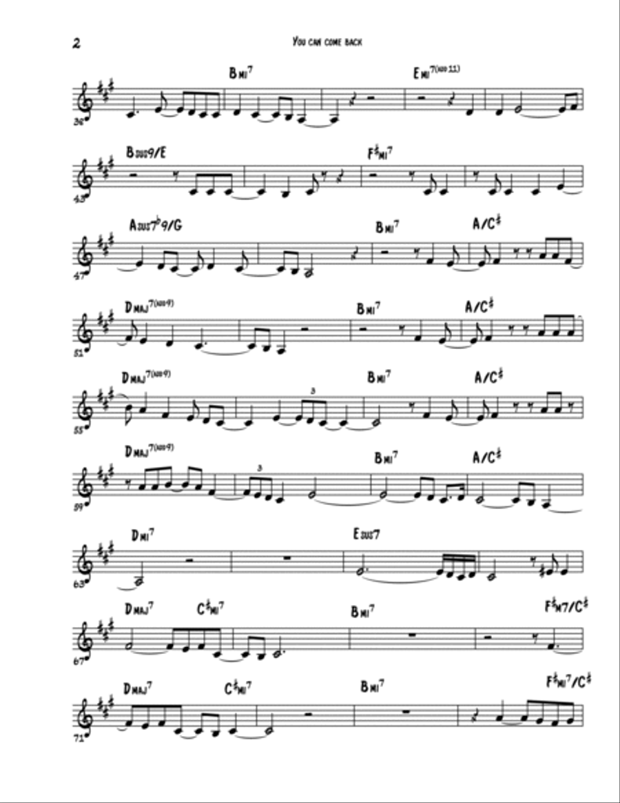 You Can Come Back Guitar scores gallery preview page 2
