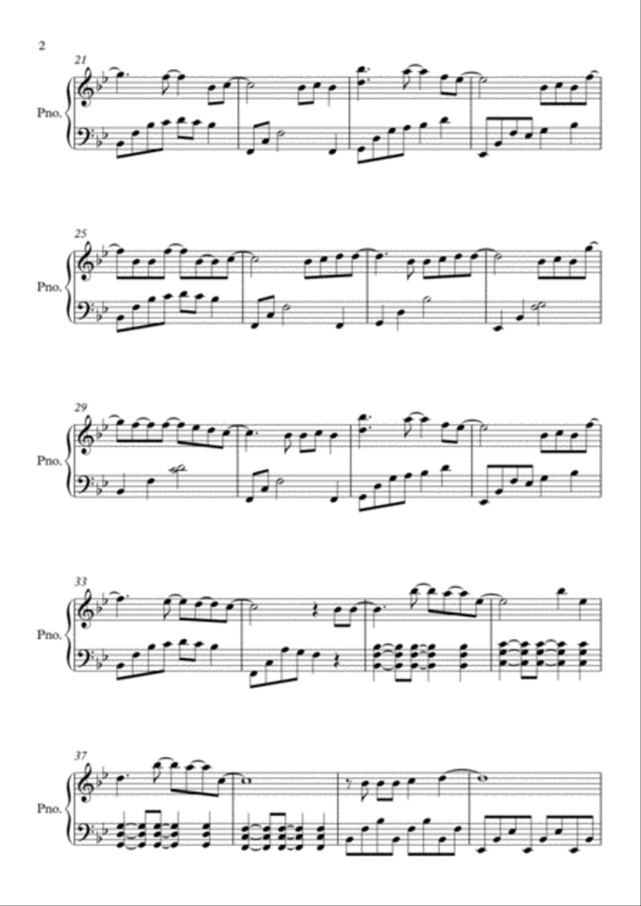 Rewrite The Stars Rewrite The Stars Piano Solo scores gallery preview page 2