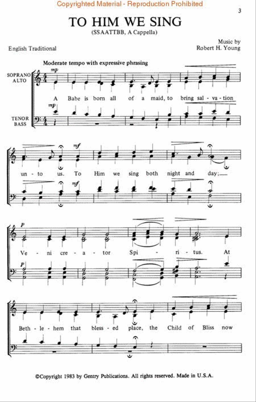 To Him We Sing Divisi scores gallery preview page 2