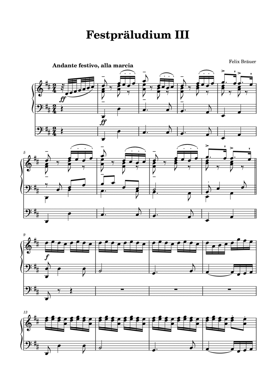 Festpräludium III Festpräludium III Organ Solo scores gallery preview page 1