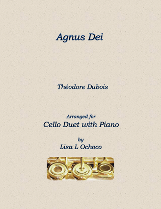 Book cover for Agnus Dei for Cello Duet and Piano