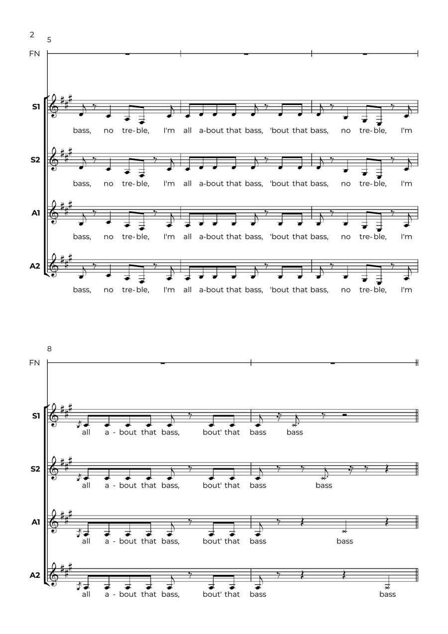 All About That Bass All About That Bass SSAA scores gallery preview page 2