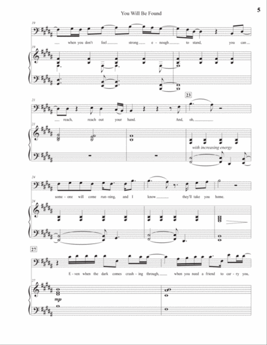 You Will Be Found 4-Part scores gallery preview page 5