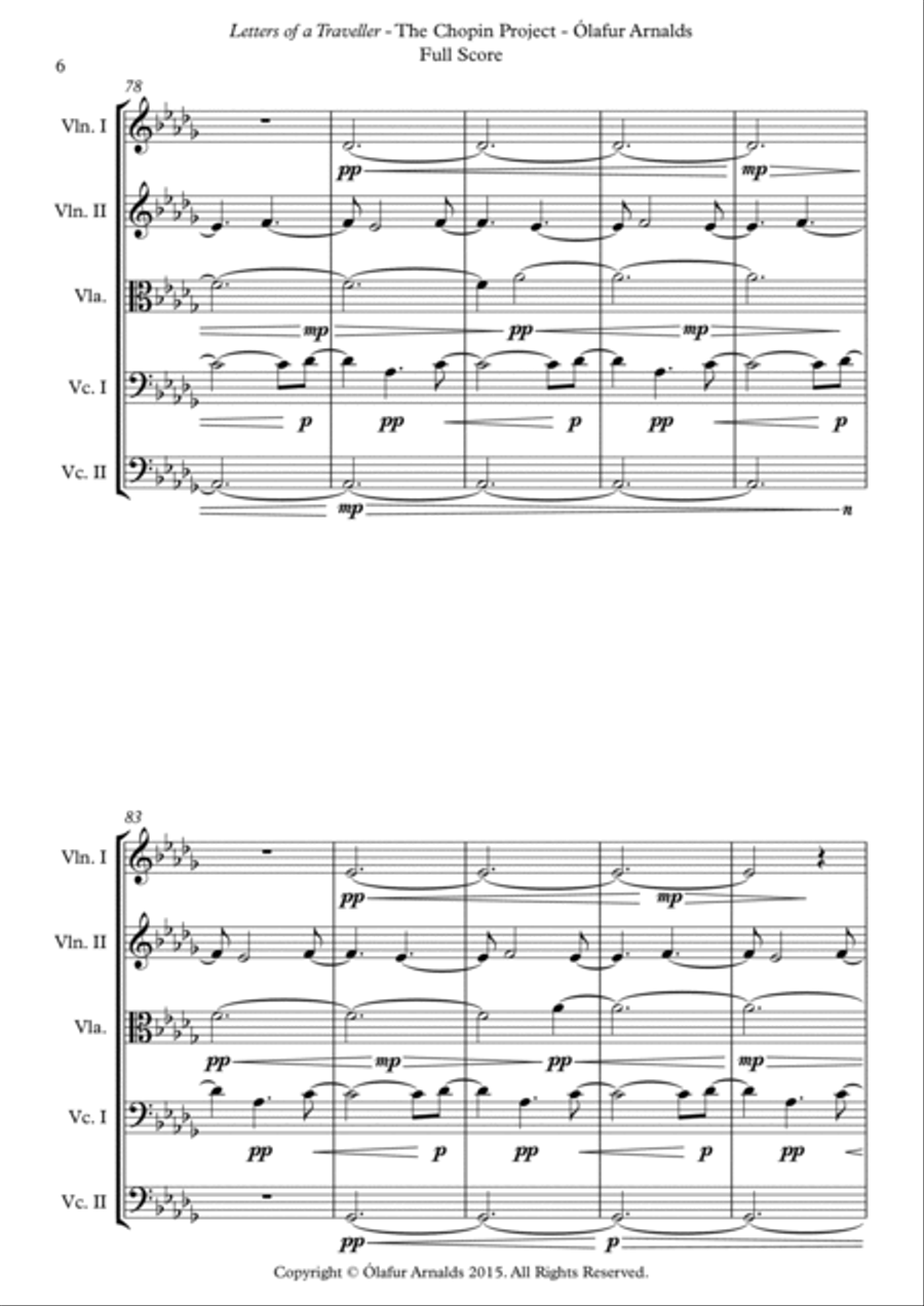 Letters Of A Traveller Piano Quartet scores gallery preview page 6