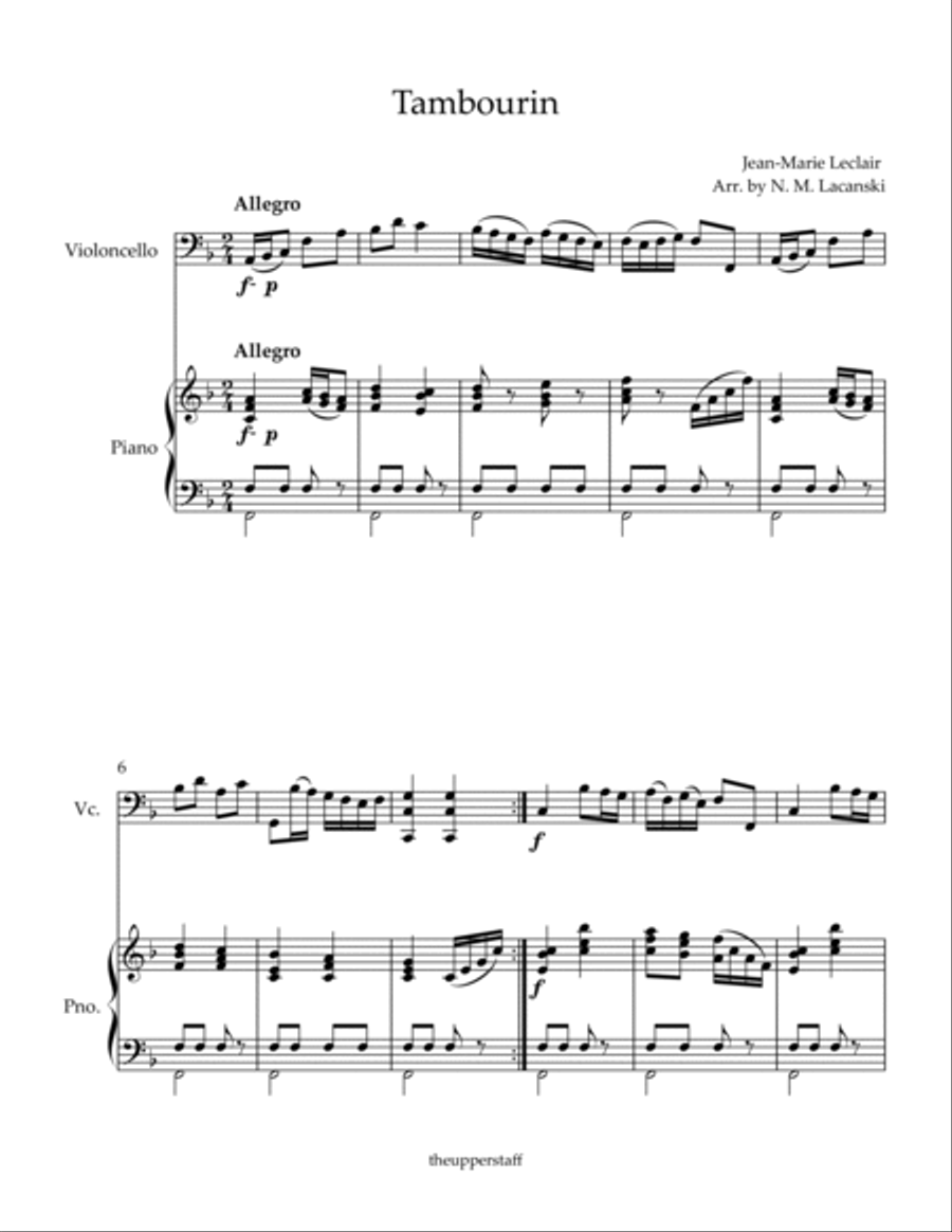 Tambourin Piano scores gallery preview page 2
