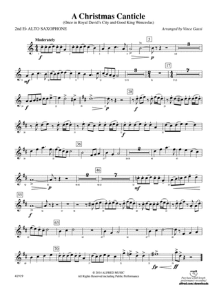 A Christmas Canticle: 2nd E-flat Alto Saxophone