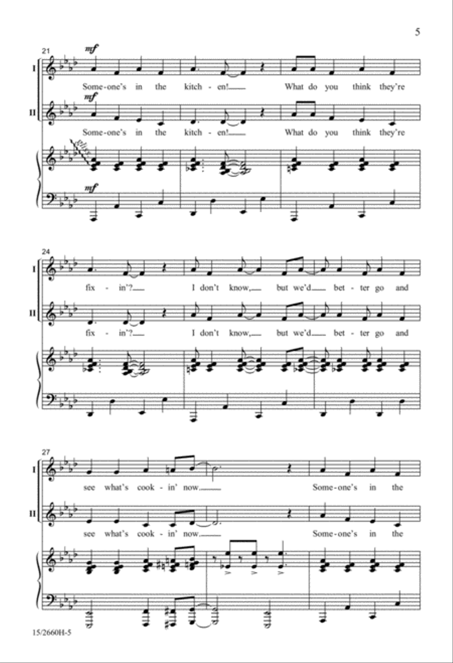 Someone's in the Kitchen! 2-Part scores gallery preview page 5