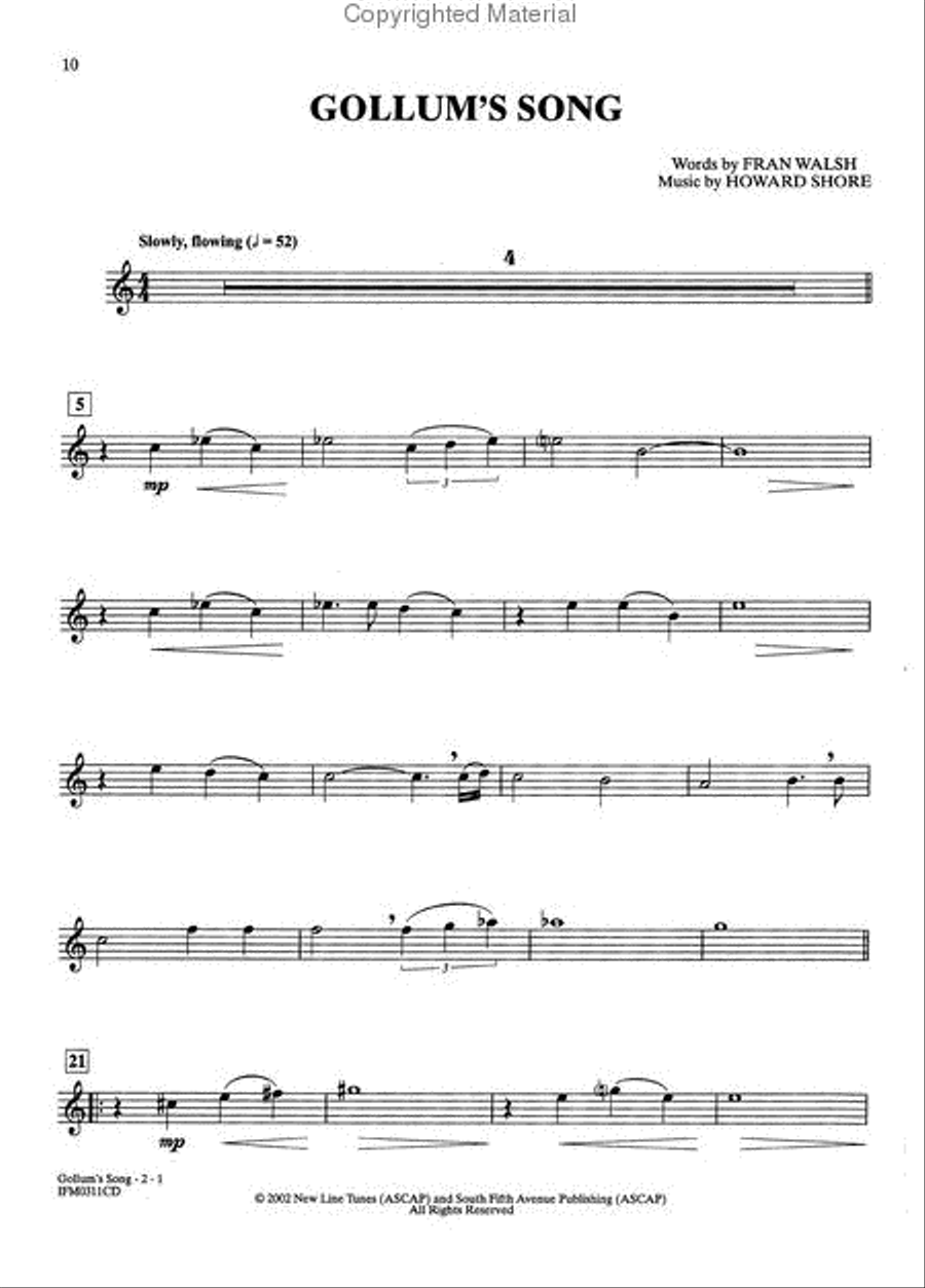 Movie Instrumental Solos - Tenor Sax (Book and CD) Tenor Saxophone scores gallery preview page 4