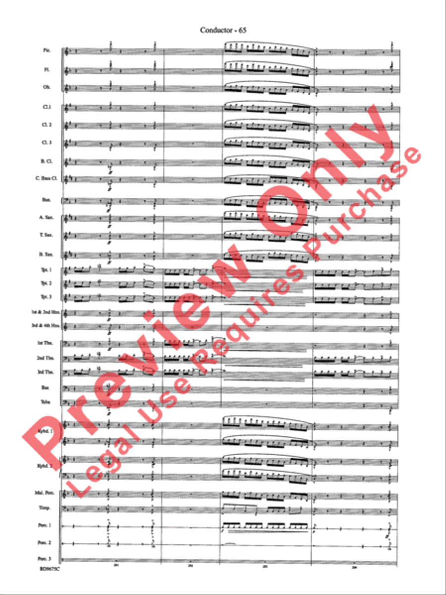 Twelve Seconds to the Moon Concert Band scores gallery preview page 68