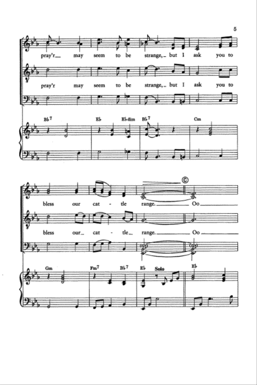 A Cowboy's Prayer A Cowboy's Prayer 4-Part scores gallery preview page 4