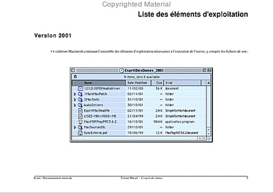 L'Esprit Des Dunes Electronic Media scores gallery preview page 6