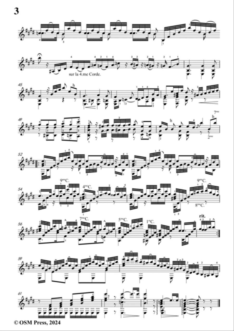 Coste-6 Pièces Originales,Op.53,for Guitar Acoustic Guitar scores gallery preview page 4