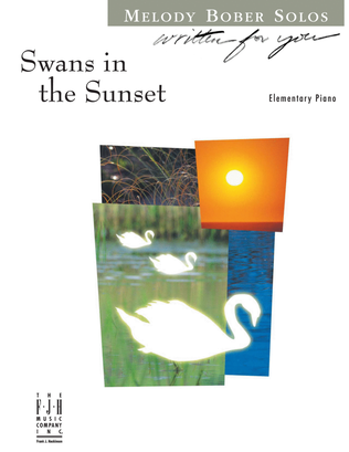 Swans in the Sunset