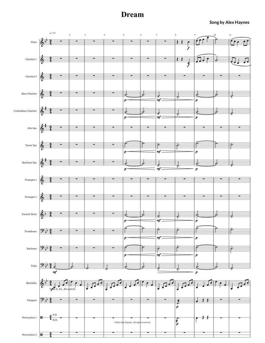 Dream Concert Band scores gallery preview page 1