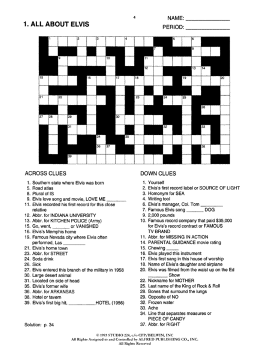 All About . . . Crosswords, Volume 1 Games & Toys scores gallery preview page 3