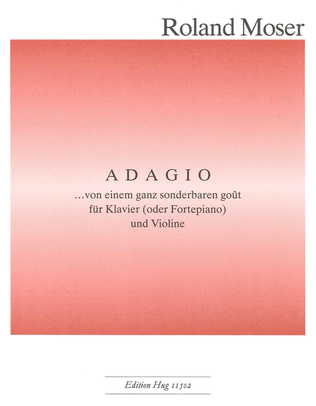 Book cover for Adagio ...von einem ganz sonderbaren gout