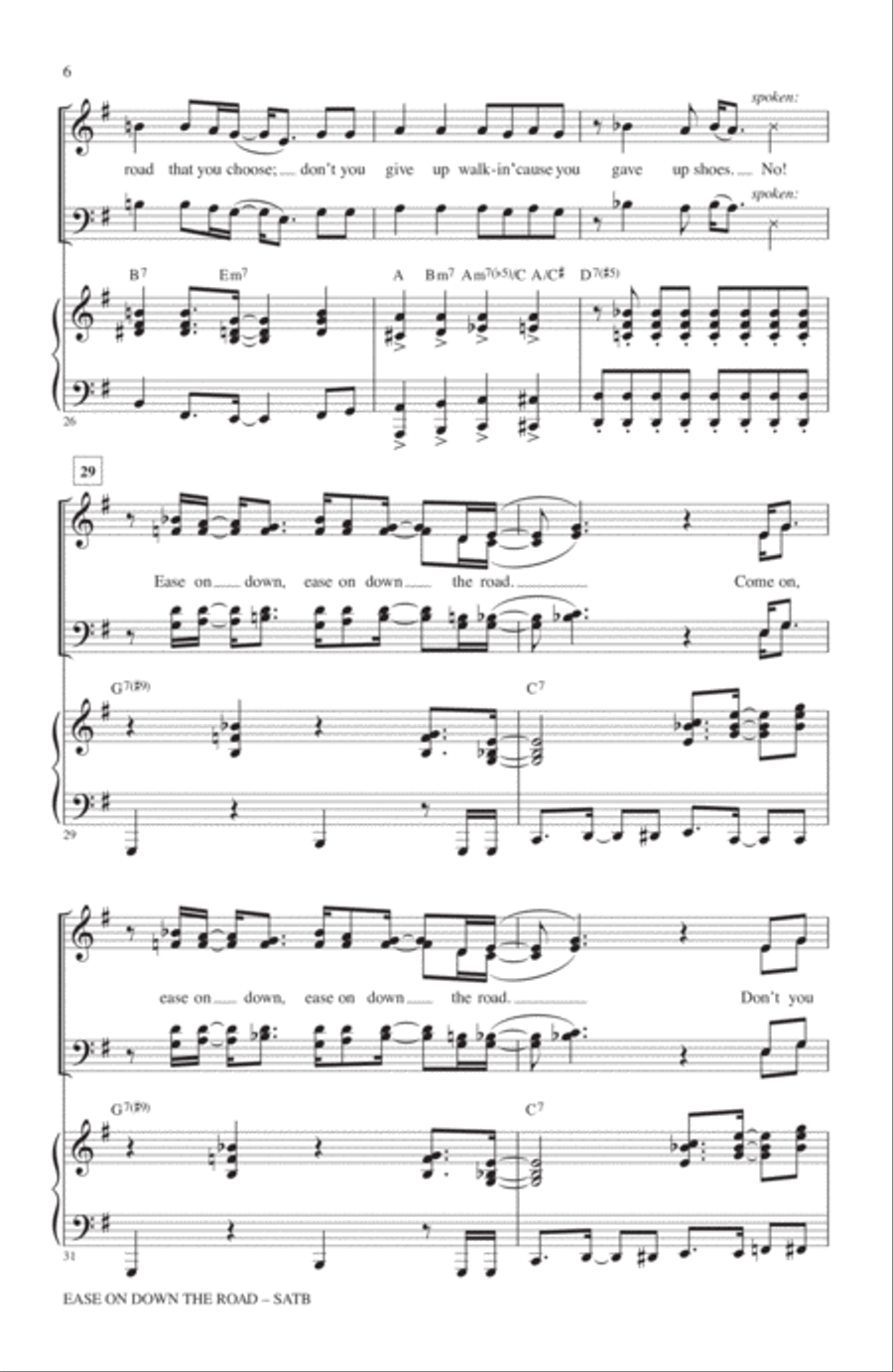 Ease On Down The Road 4-Part scores gallery preview page 5