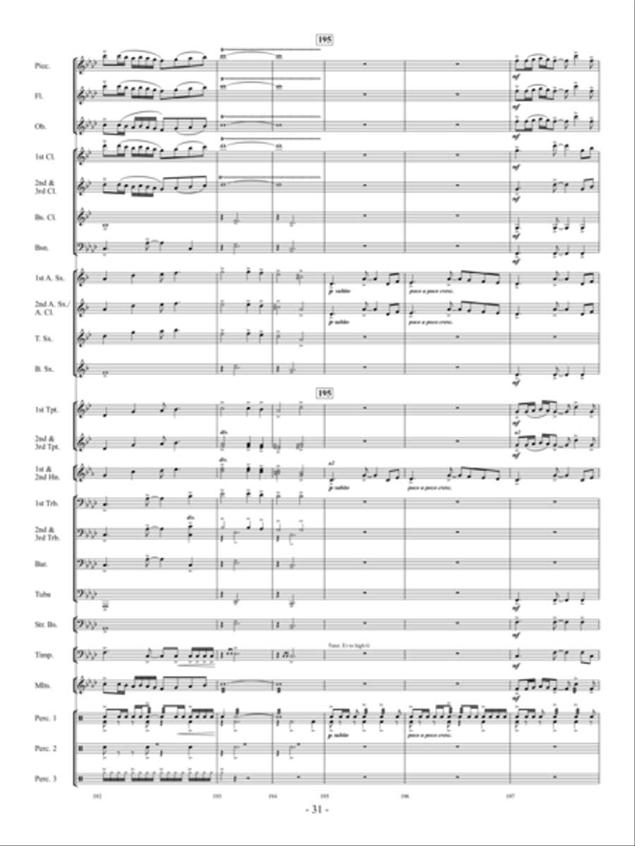 Legend of the Ancient Hero Concert Band scores gallery preview page 30