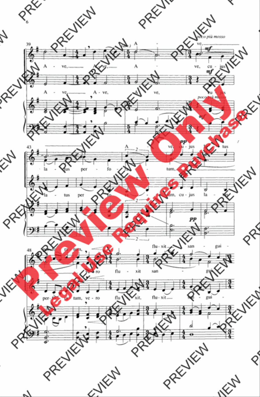 Ave Verum Corpus Women's Choir scores gallery preview page 5