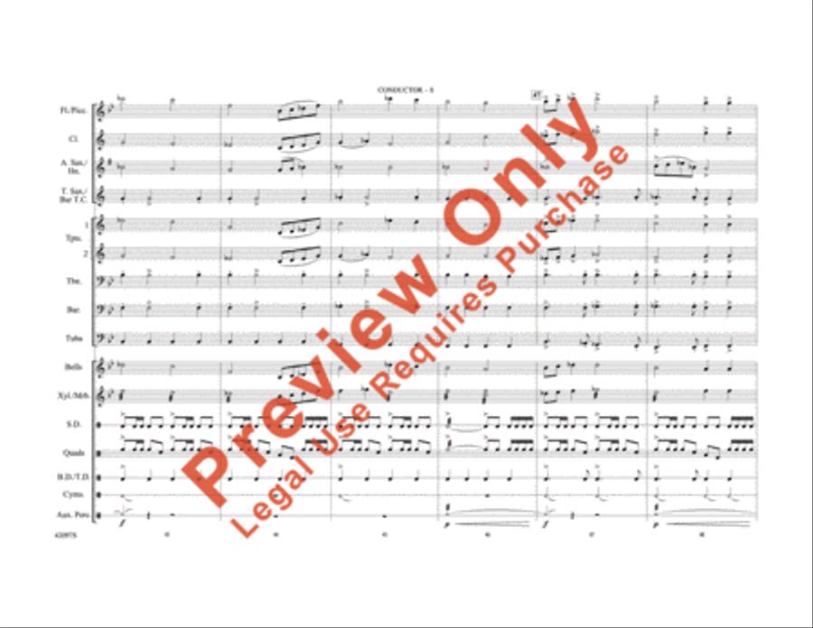 Man of Steel, Part 1 Marching Band scores gallery preview page 9