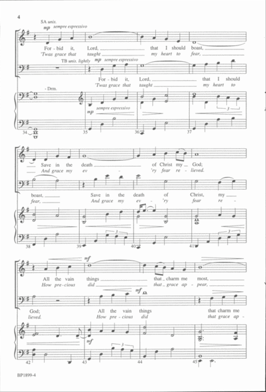 When I Survey the Wondrous Cross 4-Part scores gallery preview page 4