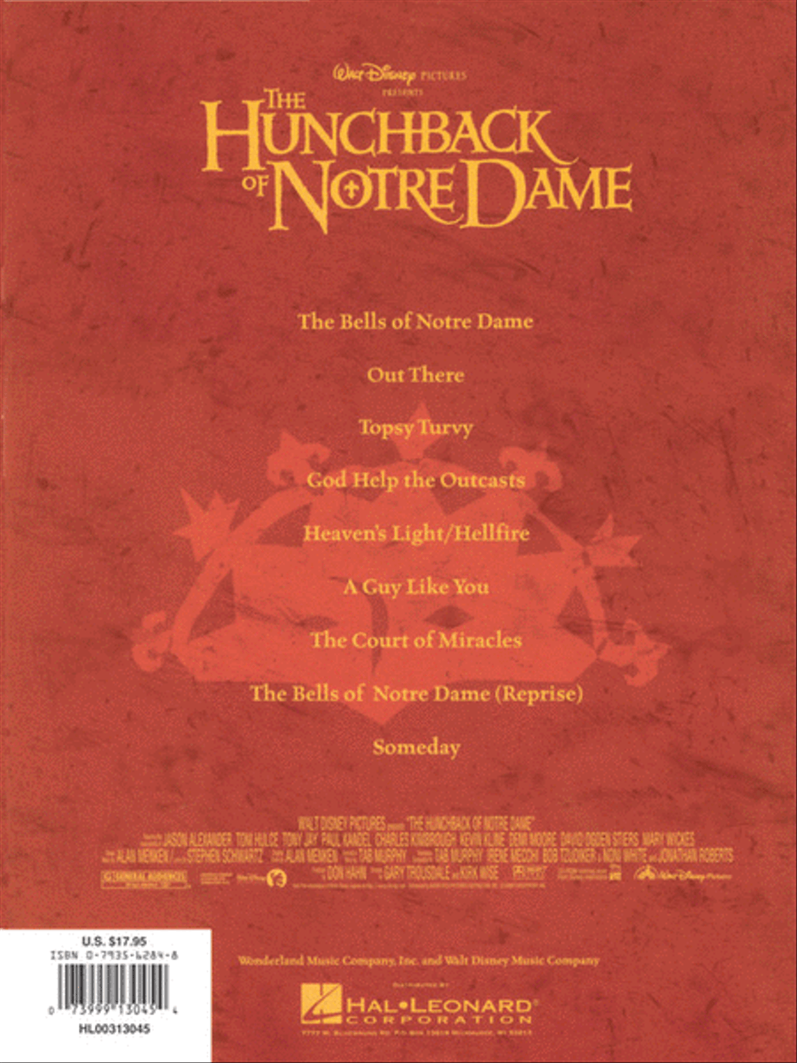 The Hunchback of Notre Dame Piano, Vocal, Guitar scores gallery preview page 8
