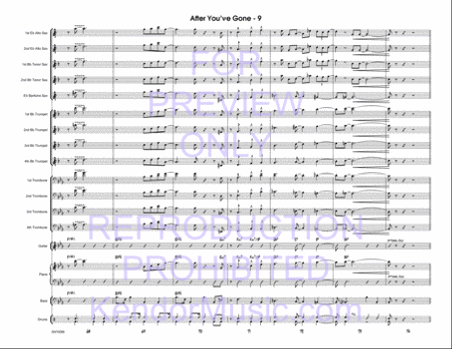 After You've Gone Jazz Ensemble scores gallery preview page 10