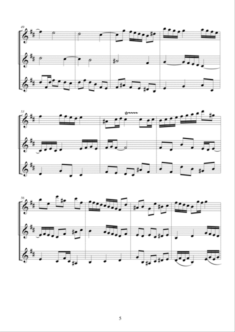 Clarinet Trio in A minor - CS136 Clarinet Trio scores gallery preview page 5