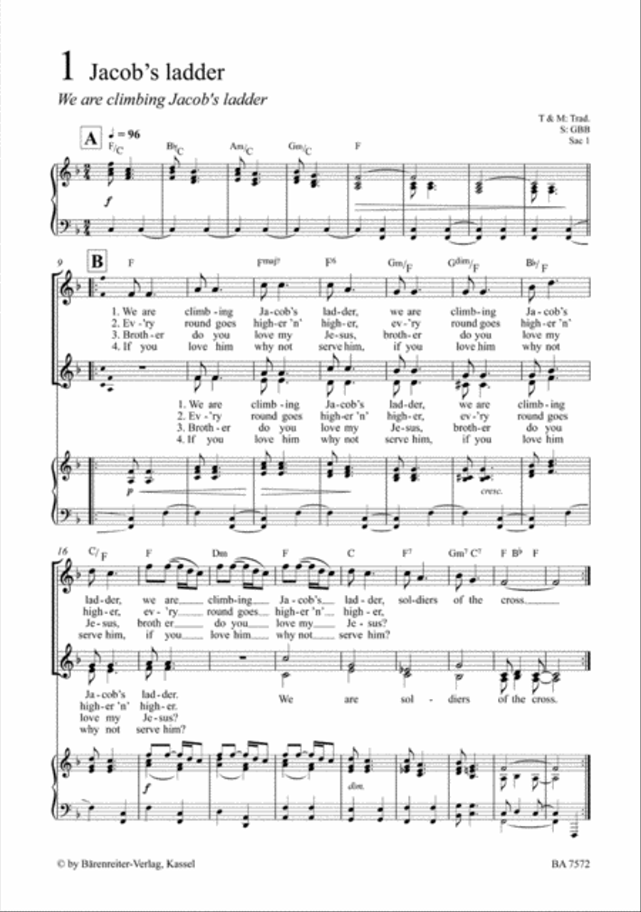 33 Spirituals for upper Voices SMezA scores gallery preview page 2