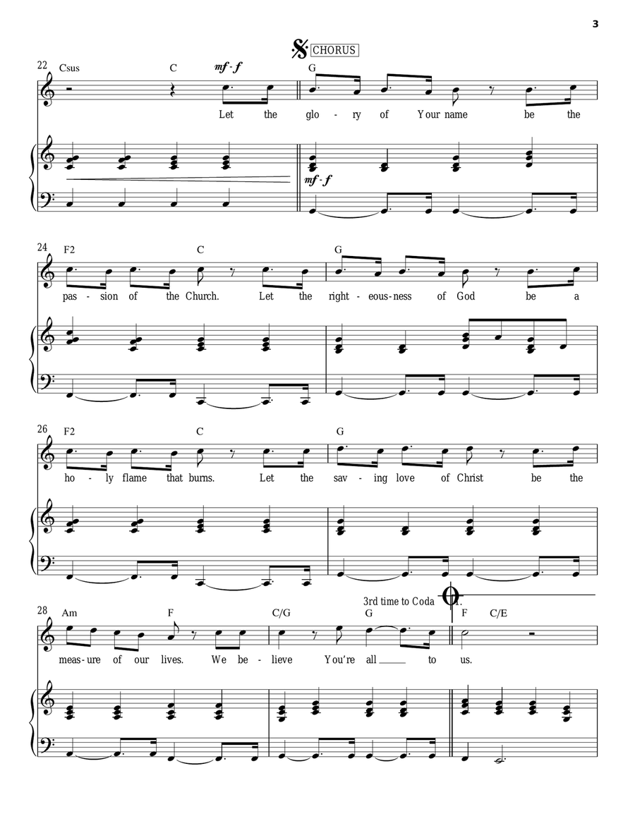 All To Us All To Us Piano, Vocal, Guitar scores gallery preview page 3