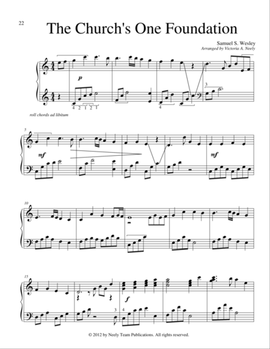 The Church's One Foundation Harp scores gallery preview page 1