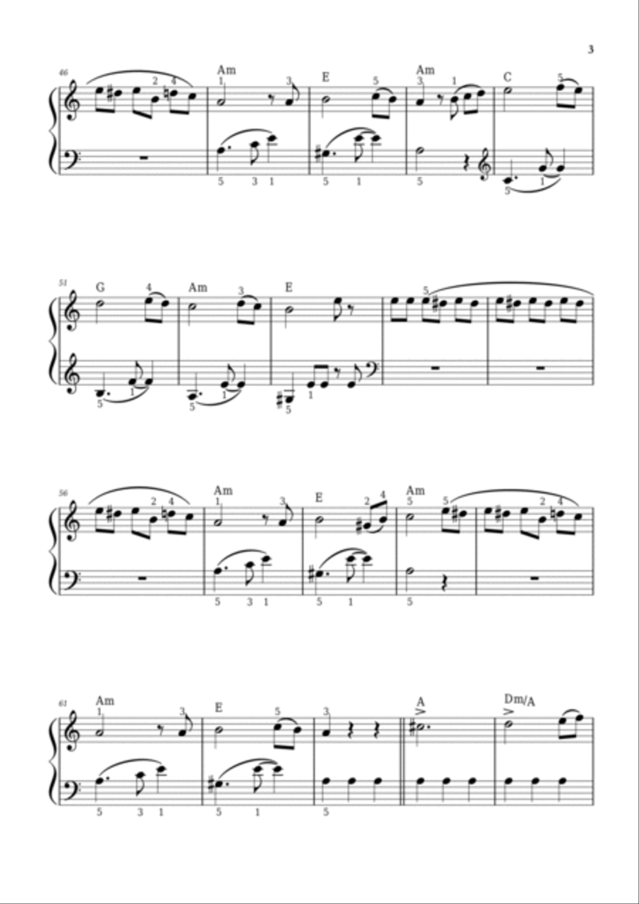 Fur Elise (easy version) Piano Method scores gallery preview page 3