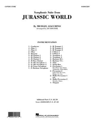 Book cover for Jurassic World (Symphonic Suite) - Conductor Score (Full Score)