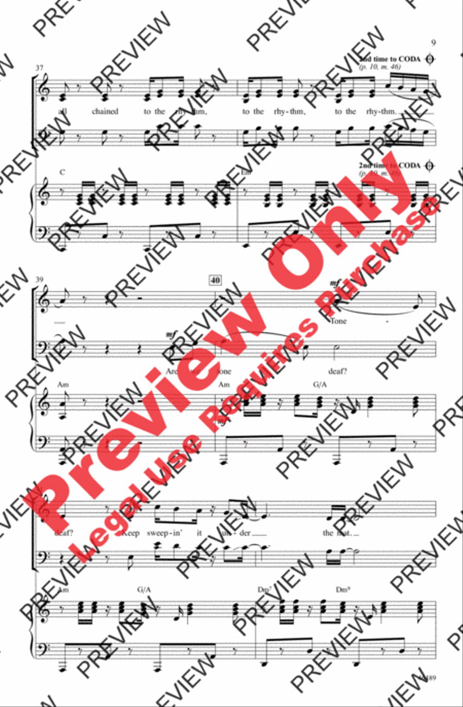 Chained to the Rhythm 3-Part scores gallery preview page 9