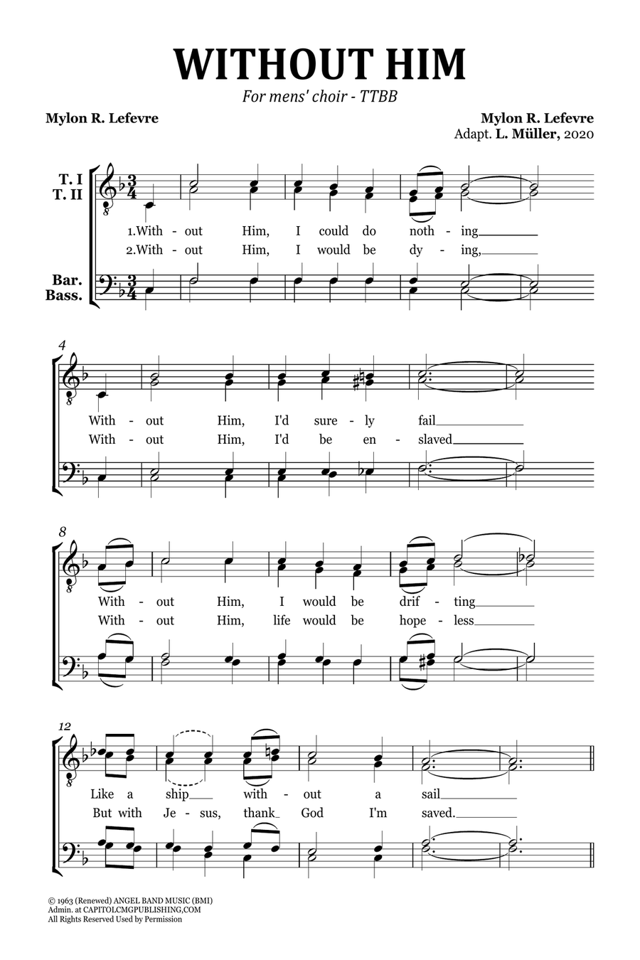 Without Him TTBB scores gallery preview page 2