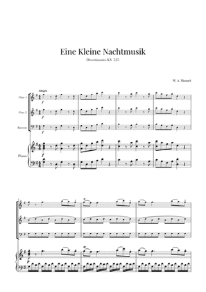 Eine Kleine Nachtmusik for 2 Flutes, Bassoon and Piano