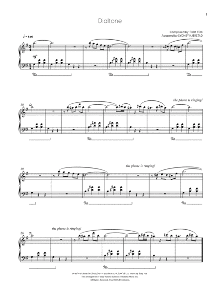 Dialtone (DELTARUNE Chapter 2 - Piano Sheet Music)