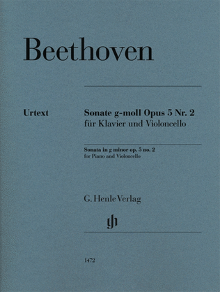 Book cover for Cello Sonata in G Minor, Op. 5, No. 2