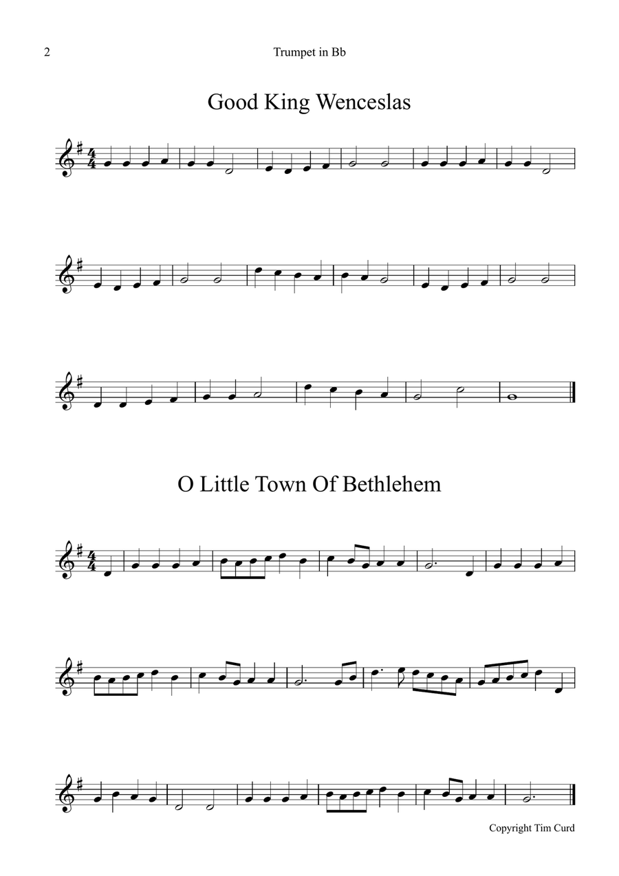 8 Christmas Duets For Trumpet and Trombone Brass Duet scores gallery preview page 6