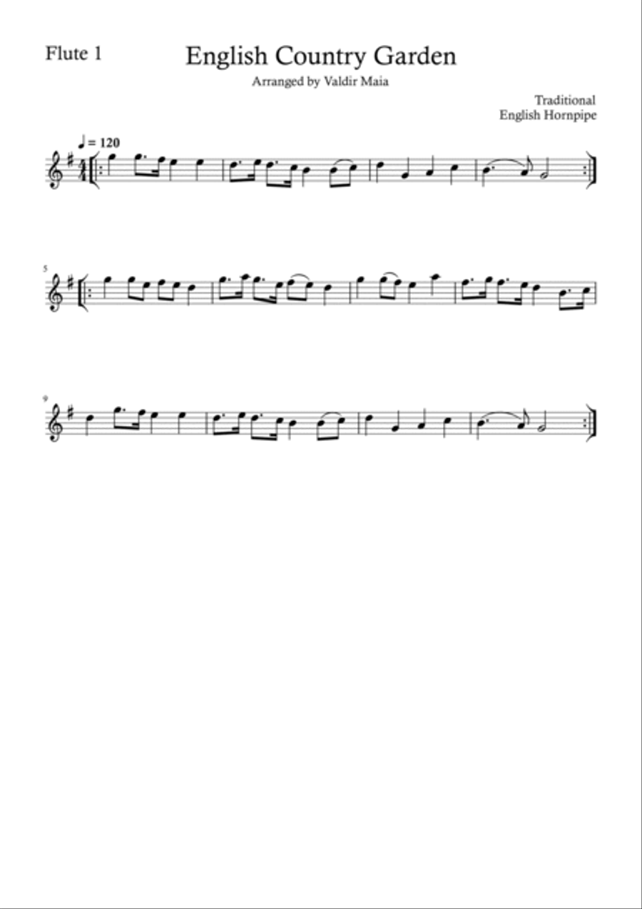English Country Garden - Flute Duo Flute Duet scores gallery preview page 2