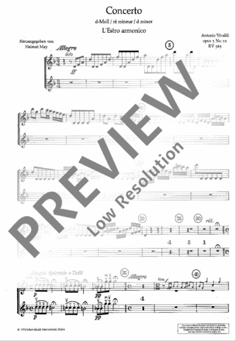 L'Estro Armonico L'Estro Armonico Violin scores gallery preview page 8