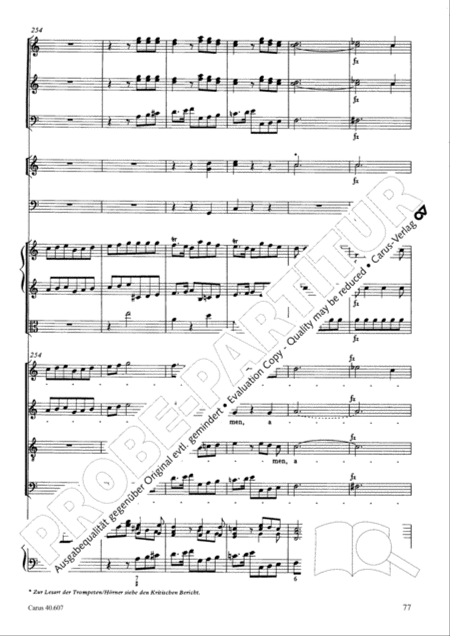 Mass in time of war (Missa in tempore belli) 4-Part scores gallery preview page 87