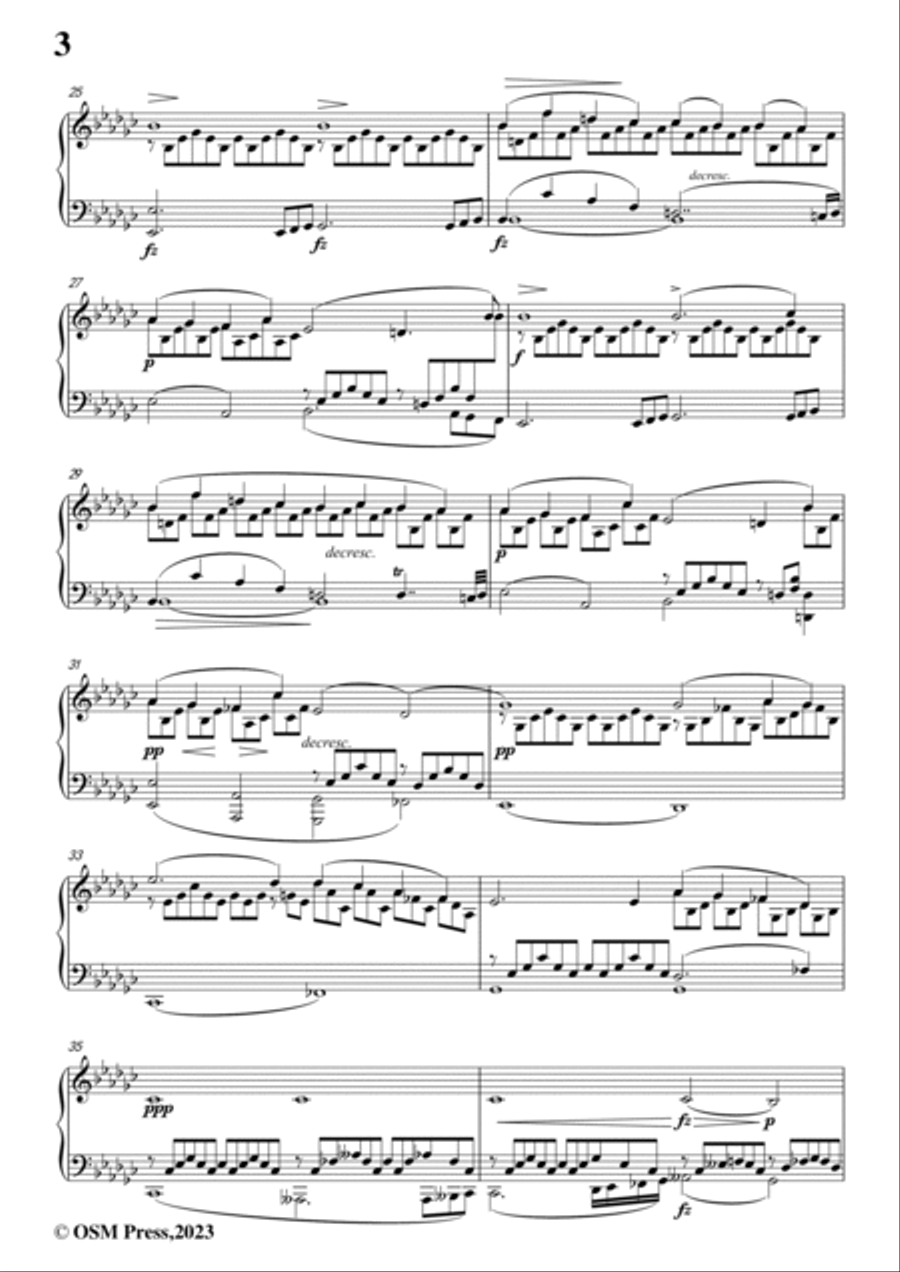 Schubert-Impromptu No.3 in G flat Major,for piano Piano Solo scores gallery preview page 4