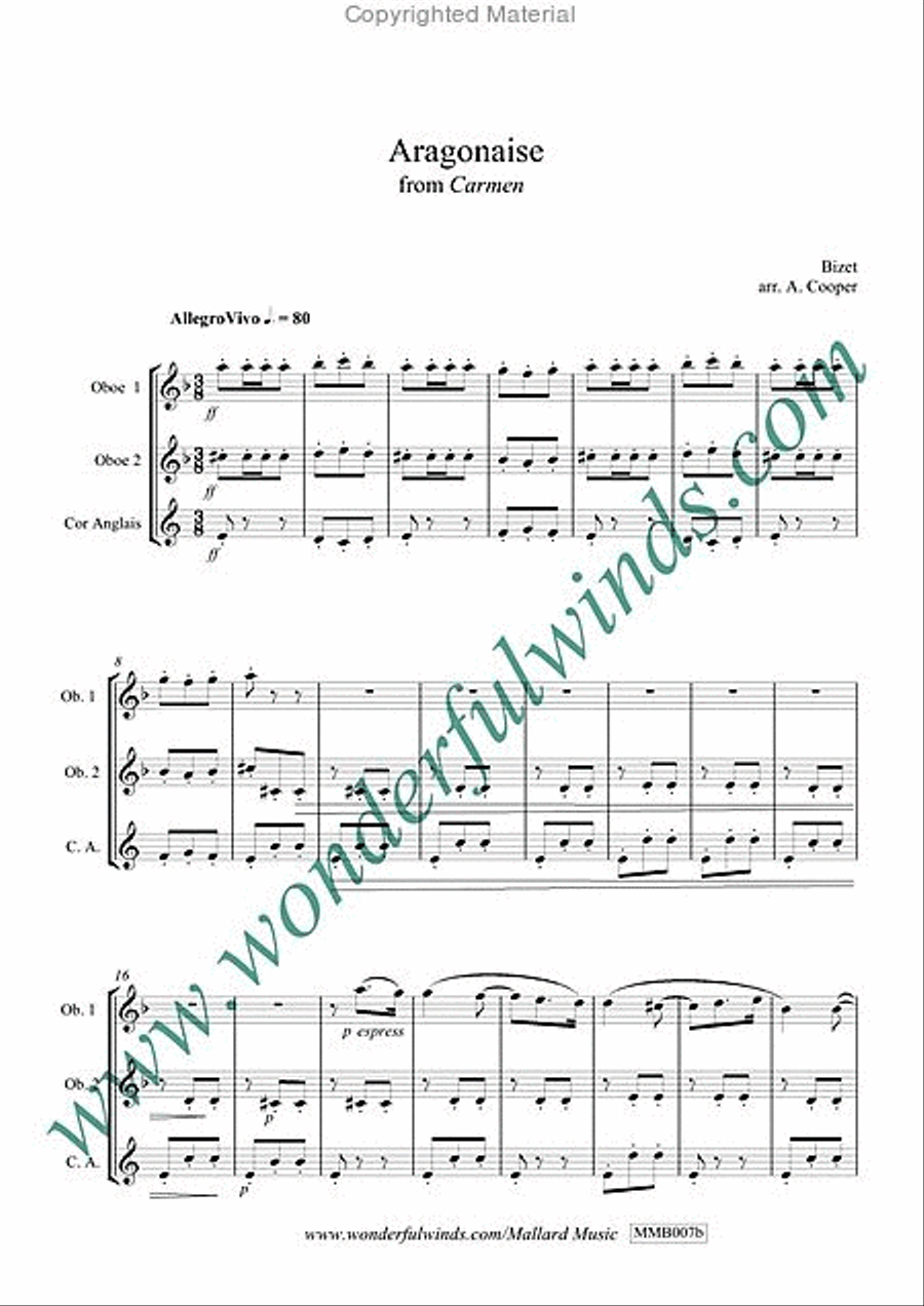 Aragonaise Woodwind Trio scores gallery preview page 2